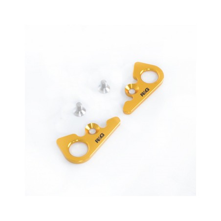TH0015GO R&G piastra per aggancio cinghie - coppia, MV Agusta F4 1000 '10- / F4RR / F4 RC '15- - oro