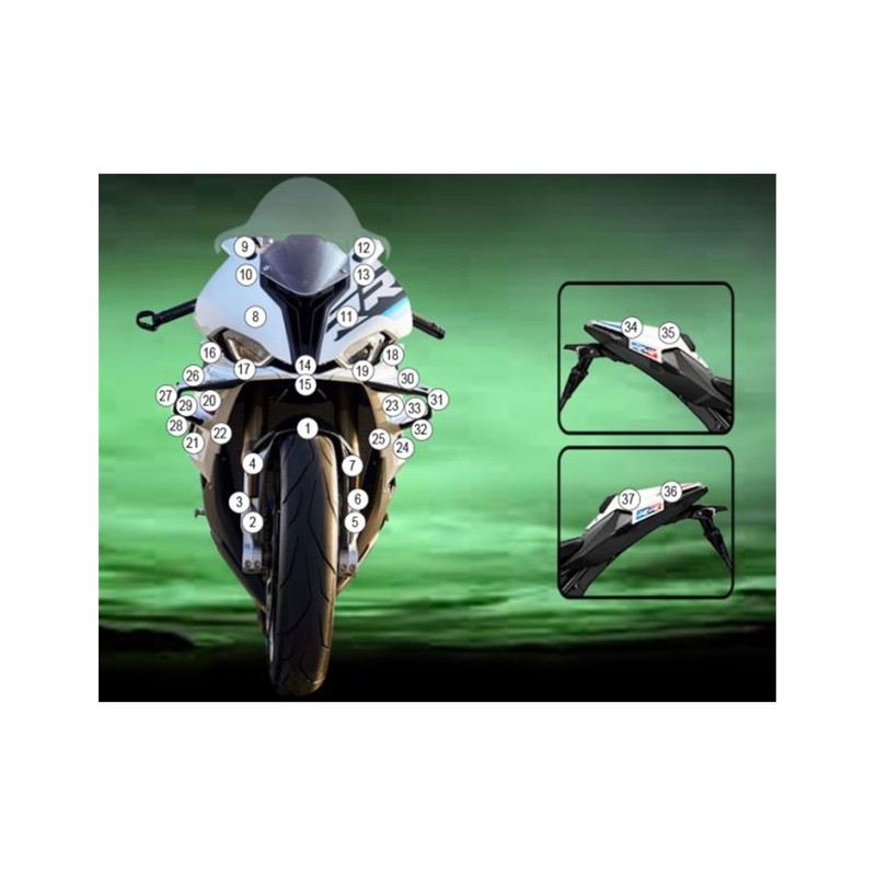 GUARDBMW016 Eazi-Guard pellicola protettiva carrozzeria (lucido) per BMW S 1000 RR 2023-2024