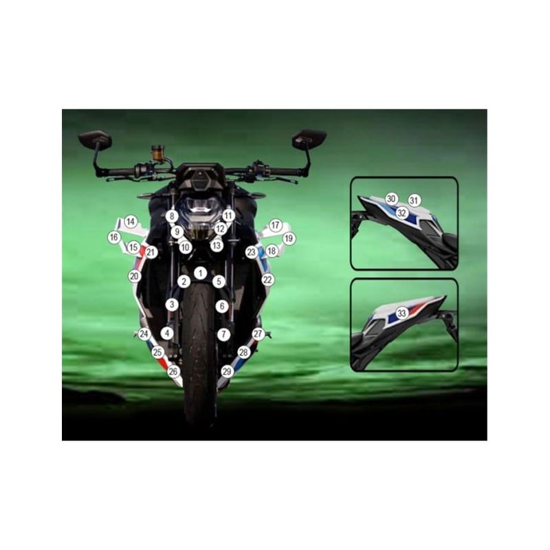 GUARDBMW017M Eazi-Guard pellicola protettiva carrozzeria (opaco) per BMW M R 1000 2023-2024
