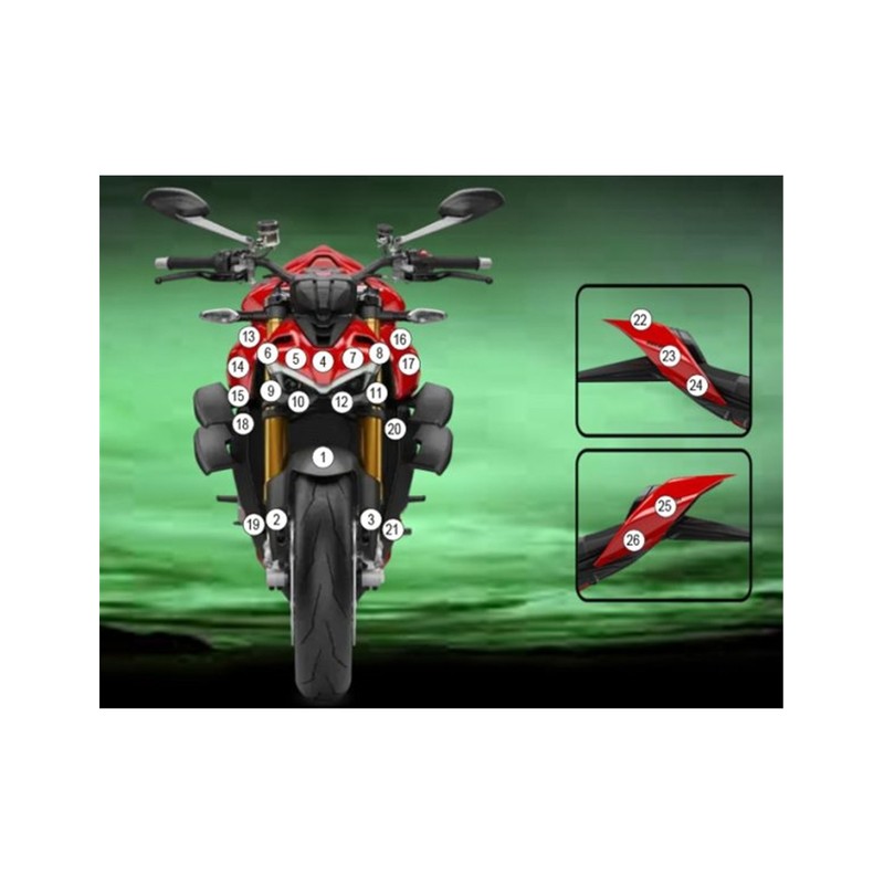GUARDDUC022 Eazi-Guard pellicola protettiva carrozzeria (lucido) per Ducati Streetfighter V4 2023