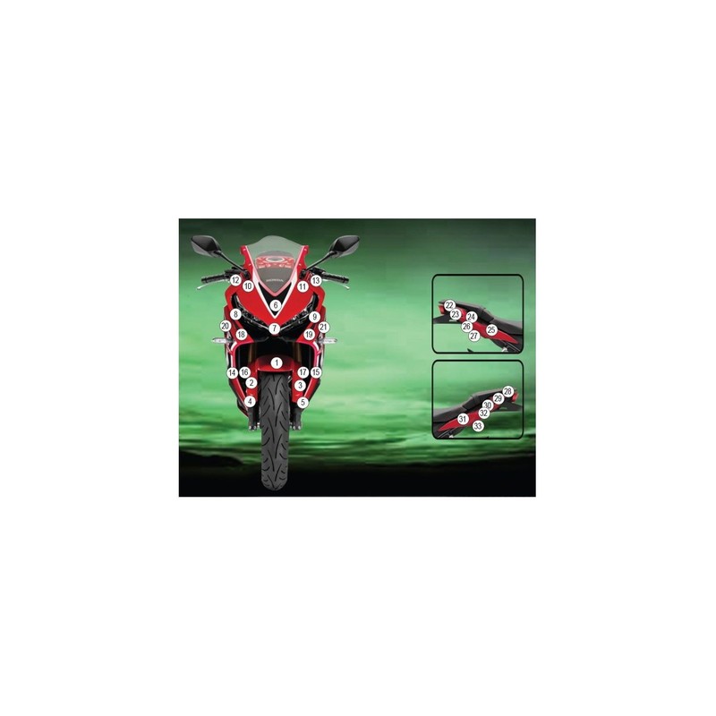 GUARDHON026 Eazi-Guard pellicola protettiva carrozzeria (lucido) per Honda CBR R 650 2021-2023