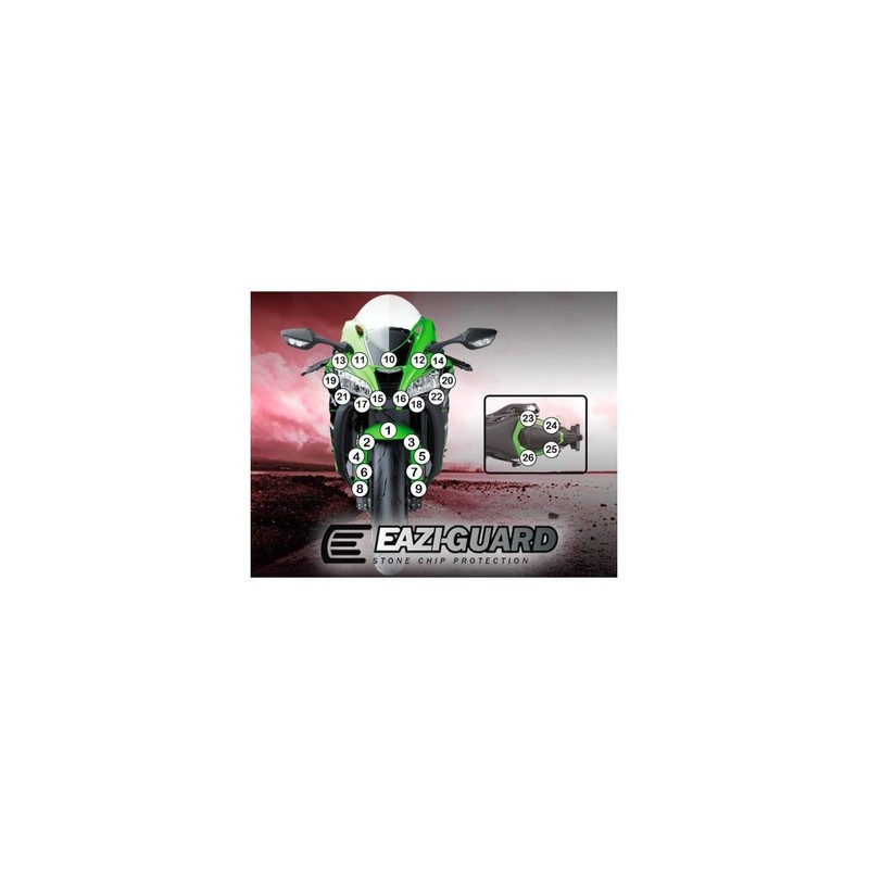 GUARDKAW012M Eazi-Guard pellicola protettiva carrozzeria (opaco) per Kawasaki SX Z 1000 2017-2022
