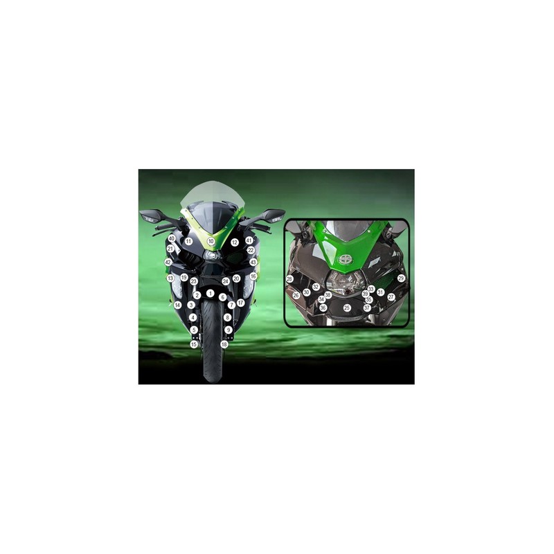 GUARDKAW028M Eazi-Guard pellicola protettiva carrozzeria (opaco) per Kawasaki Ninja H2 SX SE 2022
