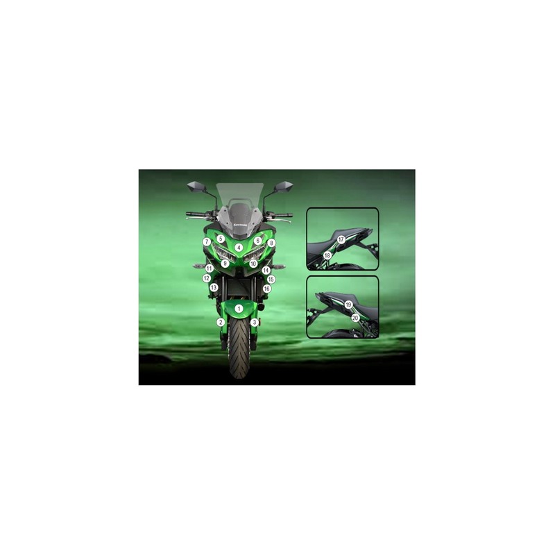 GUARDKAW029 Eazi-Guard pellicola protettiva carrozzeria (lucido) per Kawasaki VERSYS 650 2022