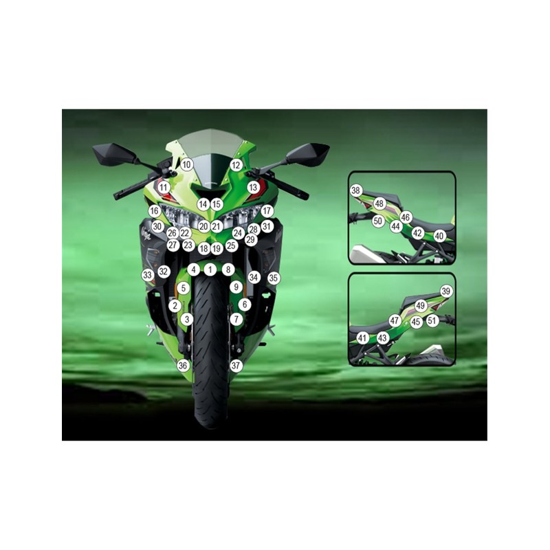 GUARDKAW032 Eazi-Guard pellicola protettiva carrozzeria (lucido) per Kawasaki ZX 4 RR 2023