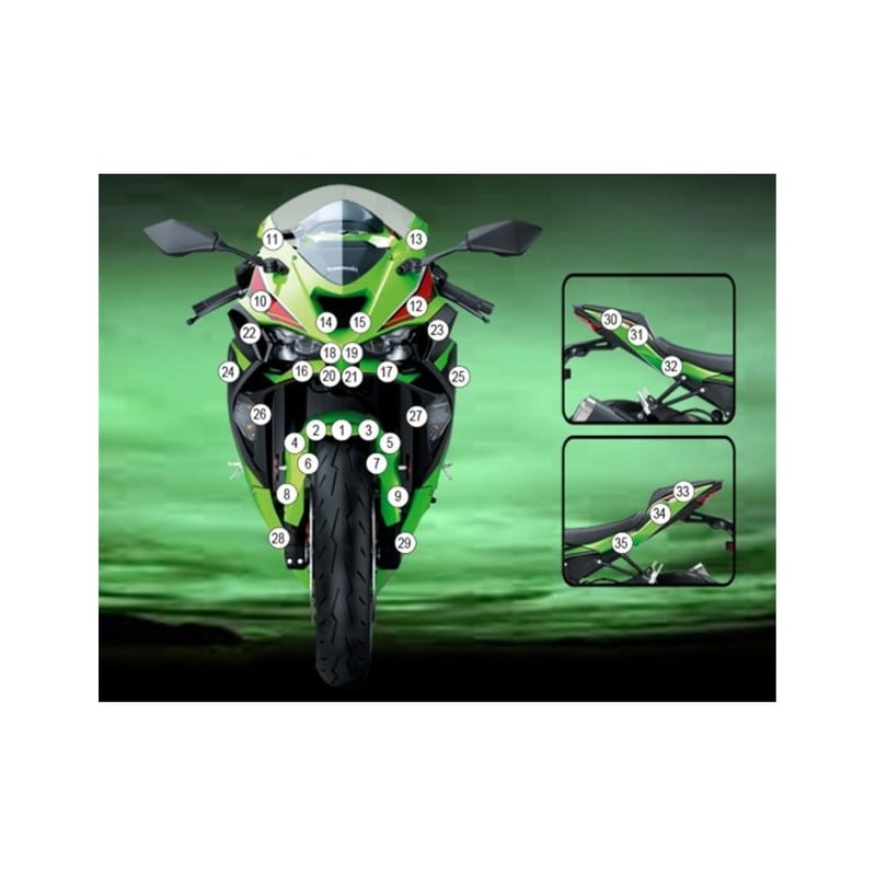 GUARDKAW033M Eazi-Grip protective film Kawasaki ZX6R