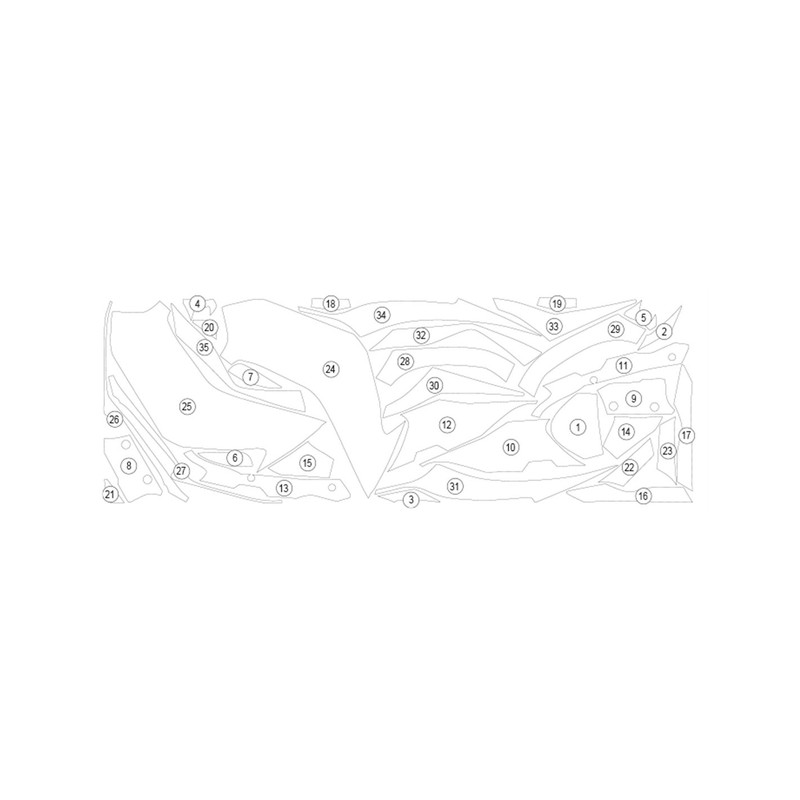 GUARDKAW033M Eazi-Grip protective film Kawasaki ZX6R