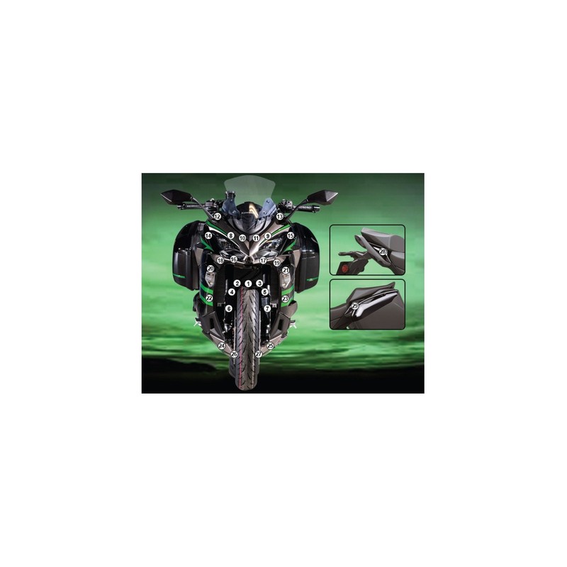 GUARDKAW036 Eazi-Guard pellicola protettiva carrozzeria (lucido) per Kawasaki Ninja SX 1100 2025