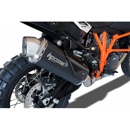 KT4TR1022C-AB TERMINALE 4-TRACK ACCIAIO NERO CARBONIO KTM Adventure 1050 2015-2016  HP CORSE