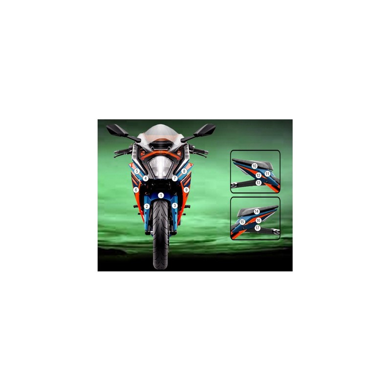 GUARDKTM010 Eazi-Guard pellicola protettiva carrozzeria (lucido) per KTM 125 200 390 RC RC RC 2022