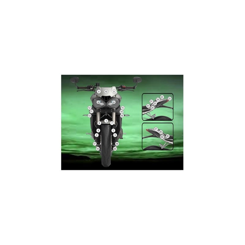GUARDTRI016 Eazi-Guard pellicola protettiva carrozzeria (lucido) per Triumph Street Triple RS 2020-2
