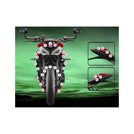 GUARDTRI017M Eazi-Guard pellicola protettiva carrozzeria (opaco) per Triumph Street 765 Triple 2023