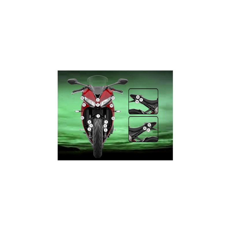 GUARDTRI023 Eazi-Guard pellicola protettiva carrozzeria (lucido) per Triumph Tiger 800 Sport 2025