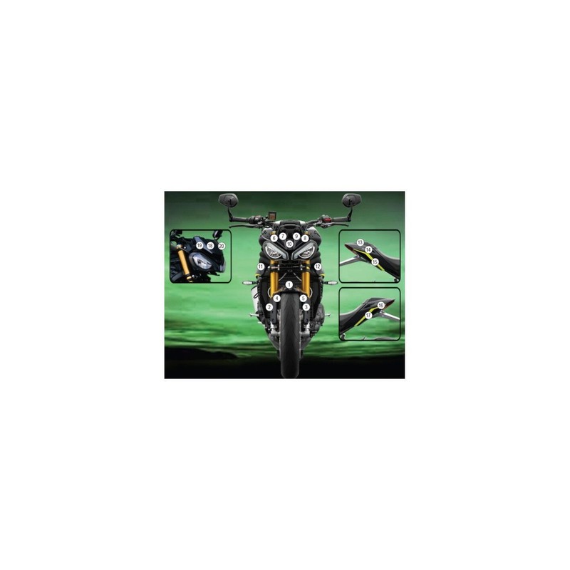 GUARDTRI023 Eazi-Guard pellicola protettiva carrozzeria (lucido) per Triumph Tiger 800 Sport 2025