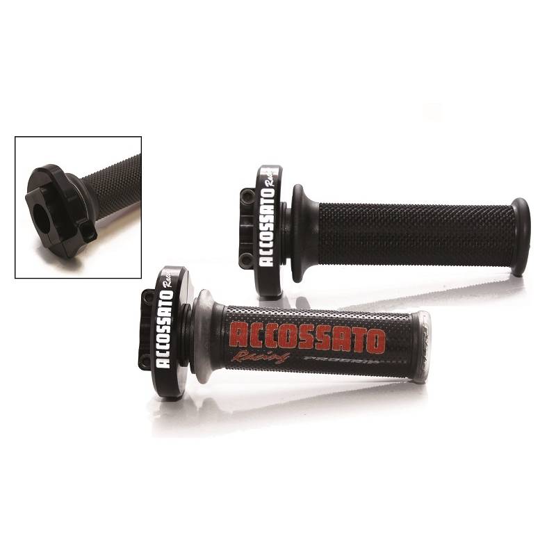 MY012N-GR002N Comando Gas Accossato Monocavo Con Cavi E Manopole GR002 Incluse Nero  ACCOSSATO