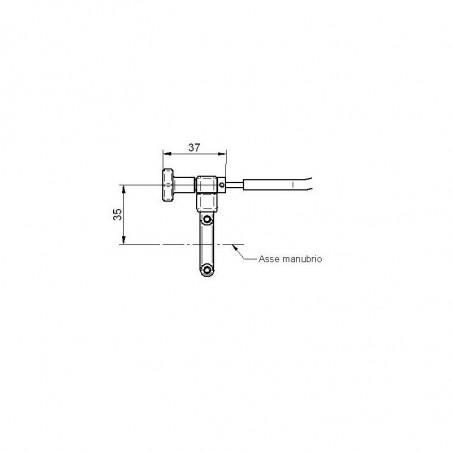 Ricambio supporto corto (35mm) per RA003 e RA004