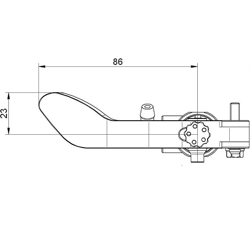 BS003 LEVA CURVA POMPA POLLICE ACCOSSATO  ACCOSSATO
