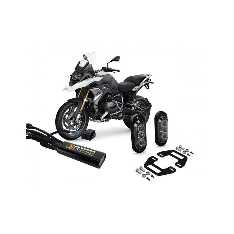 DNL07KIT014 DENALI KIT 2 FARETTI DL4 + CABLAGGIO UNIVERSALE E STAFFE - BMW R1250 GS 2019-2023 / R120