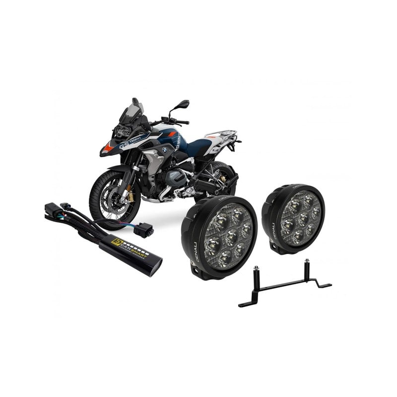 DNL07KIT024 DENALI KIT 2 FARETTI D7 PRO + CANSMART + STAFFA FARETTI DEDICATA - BMW R 1300 GSA 2024+