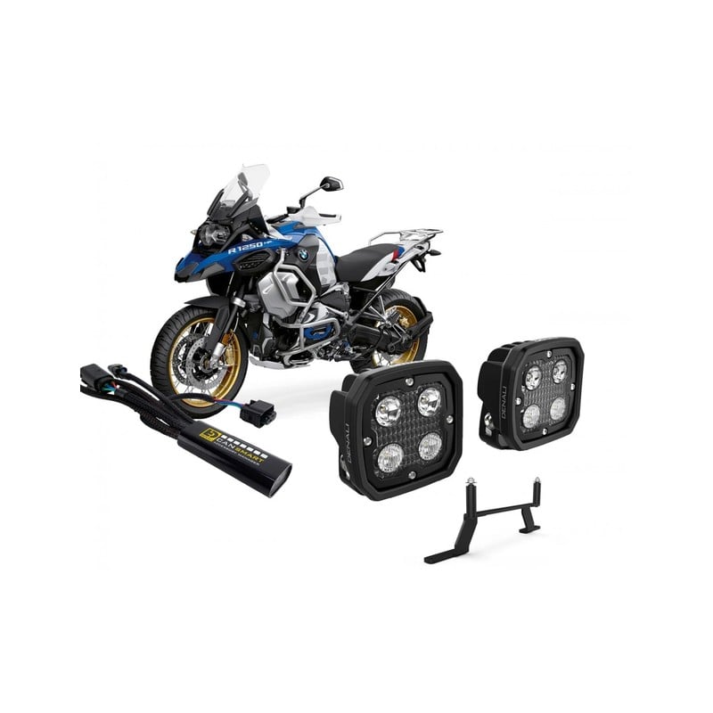 DNL07KIT024 DENALI KIT 2 FARETTI D7 PRO + CANSMART + STAFFA FARETTI DEDICATA - BMW R 1300 GSA 2024+