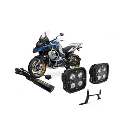 DNL07KIT031C DENALI KIT 2 FARETTI D7 PRO + CANSMART + COLLARI DA PARAMOTORE -BMW R1200 GS 04-12/GSA