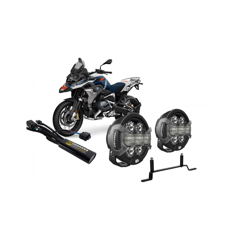 DNL08KIT002 DENALI KIT 2 FARETTI D7 PRO + CANSMART + STAFFA FARETTI DEDICATA - KAWASAKI KLR 650 S 20