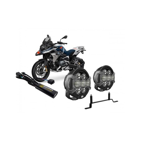 DNL22KIT009 DENALI KIT 2 FARETTI DL4 + CABLAGGIO UNIVERSALE + COLLARI PARAMOTORE - DUCATI SCRAMBLER