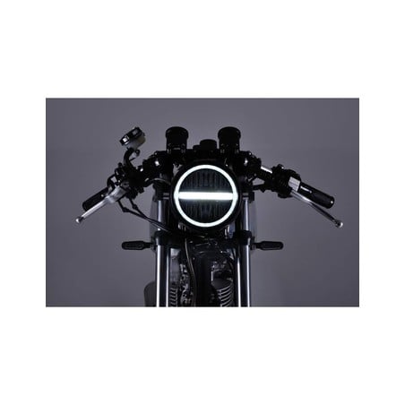 88431 DAYTONA Fanale anteriore old style "NEO VINTAGE" nero, 5-3/4" E-MARKED