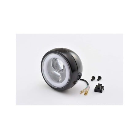 88633 DAYTONA Fanale anteriore a LED "CAPSULE120" - montaggio laterale, NERO E-MARKED