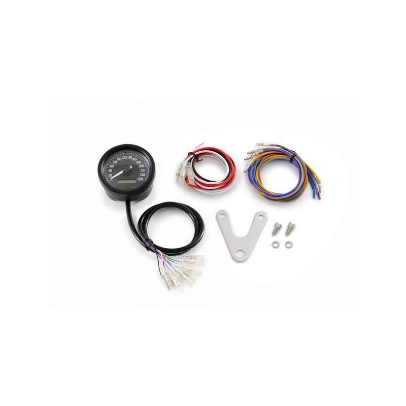 88633 DAYTONA Fanale anteriore a LED "CAPSULE120" - montaggio laterale, NERO E-MARKED