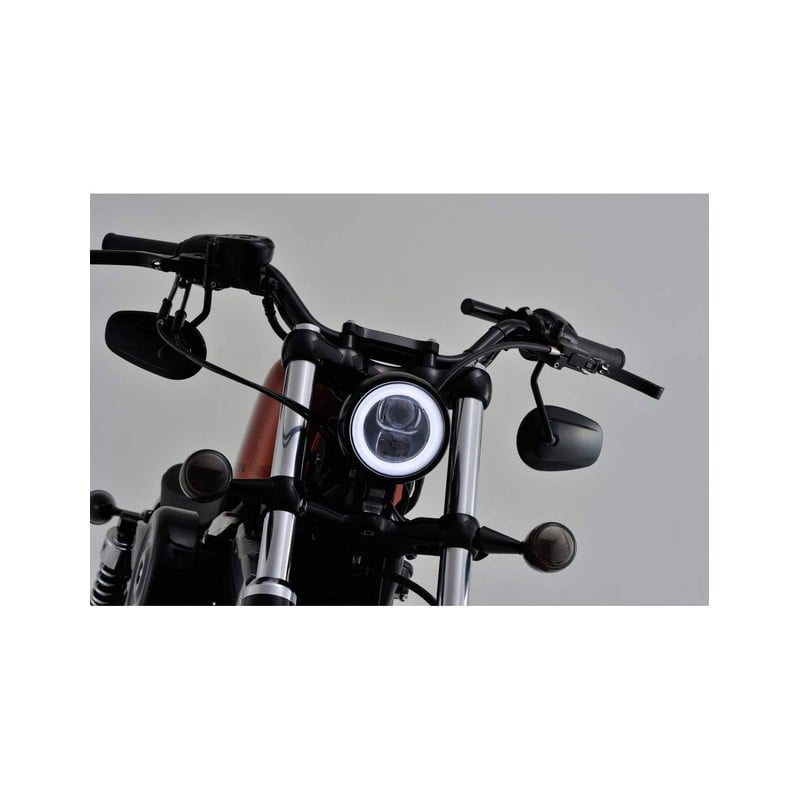 88635 DAYTONA Fanale anteriore a LED "CAPSULE120" - montaggio inferiore, NERO E-MARKED