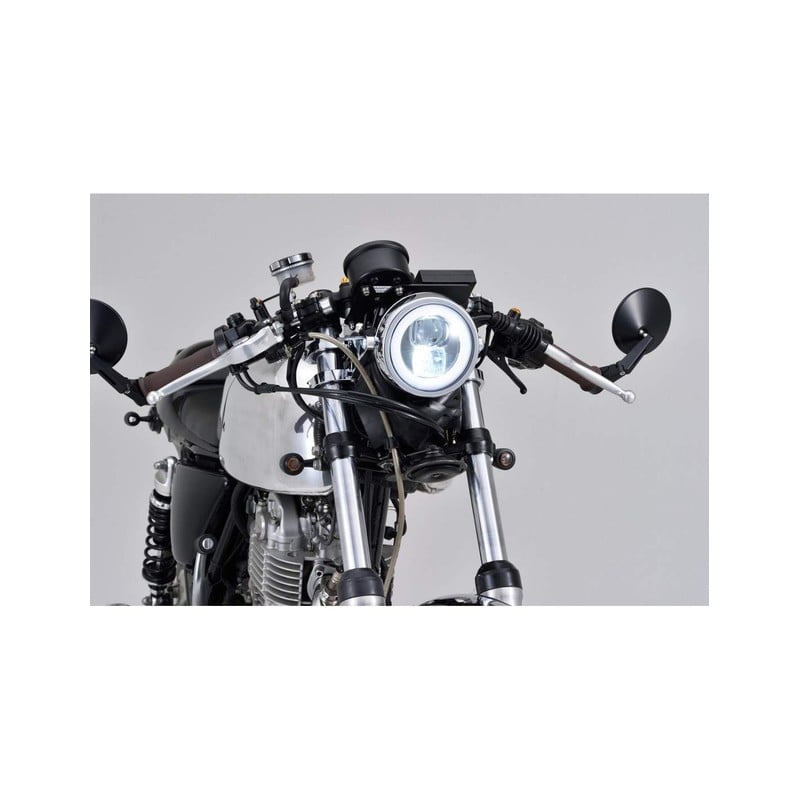 88635 DAYTONA Fanale anteriore a LED "CAPSULE120" - montaggio inferiore, NERO E-MARKED