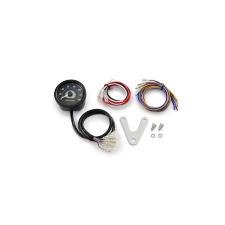 88641 DAYTONA Tachimetro analogico elettronico VELONA diam.60 140KMH, con spie e staffa, E-MARKED