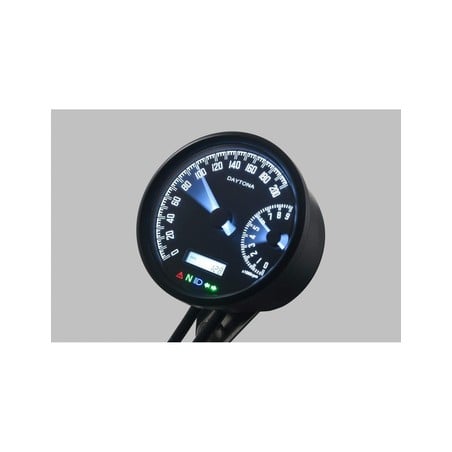 89364 DAYTONA Tachimetro elettronico analogico VELONA diam.80 200KMH c/indicatore velocità e RPM con