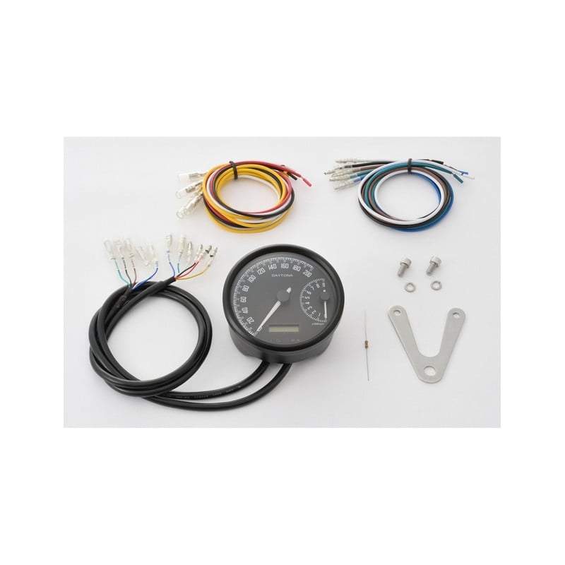 89364 DAYTONA Tachimetro elettronico analogico VELONA diam.80 200KMH c/indicatore velocità e RPM con