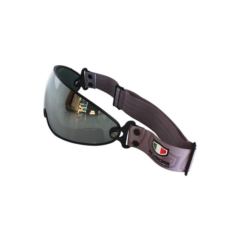 70-02352 FK VISORS Visiera universale multifunzione per casco JET - arancione, specchiata silver