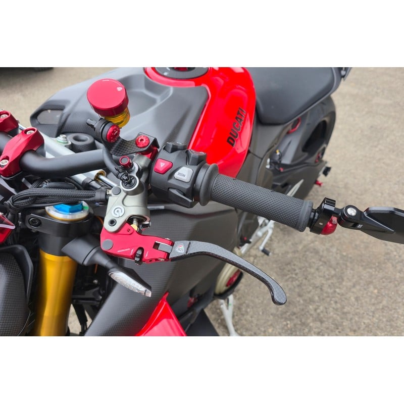 Leva frizione Race EVO Pieghevole in Carbonio Lucido per pompe frizione semi radialli Brembo Aprilia CNC Racing LCV12_K