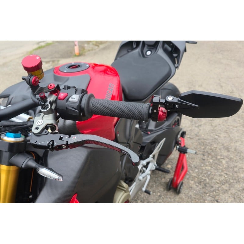 Leva frizione Race EVO Pieghevole in Carbonio Lucido per pompe frizione semi radialli Brembo Moto Guzzi CNC Racing LCV12_K