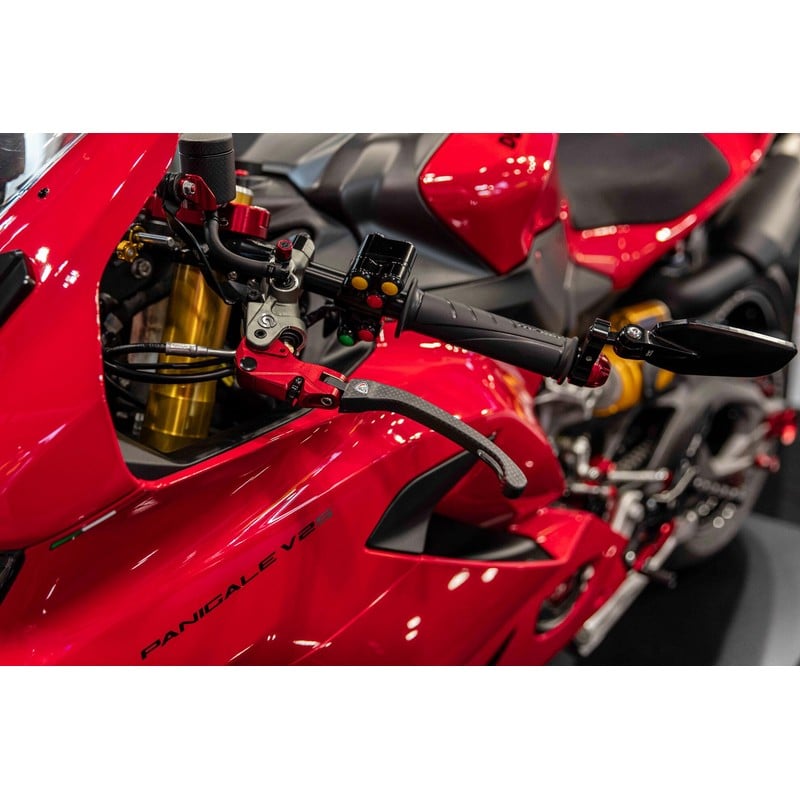 LCV12_Y_APRILIA Clutch Lever Race EVO Folding Matt Carbon for Brembo semi radial master cylinders Ap