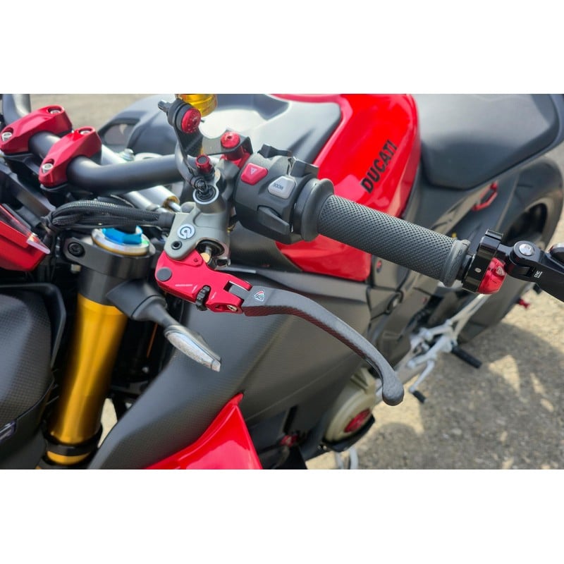 LCV12_Y_MV_AGUSTA Clutch Lever Race EVO Folding Matt Carbon for Brembo semi radial master cylinders