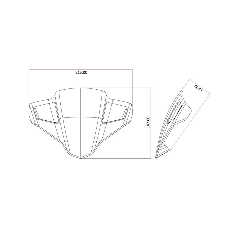 ZA236 Screen for Carbon Ducati Streetfighter V4 S 2025+ CNC Racing