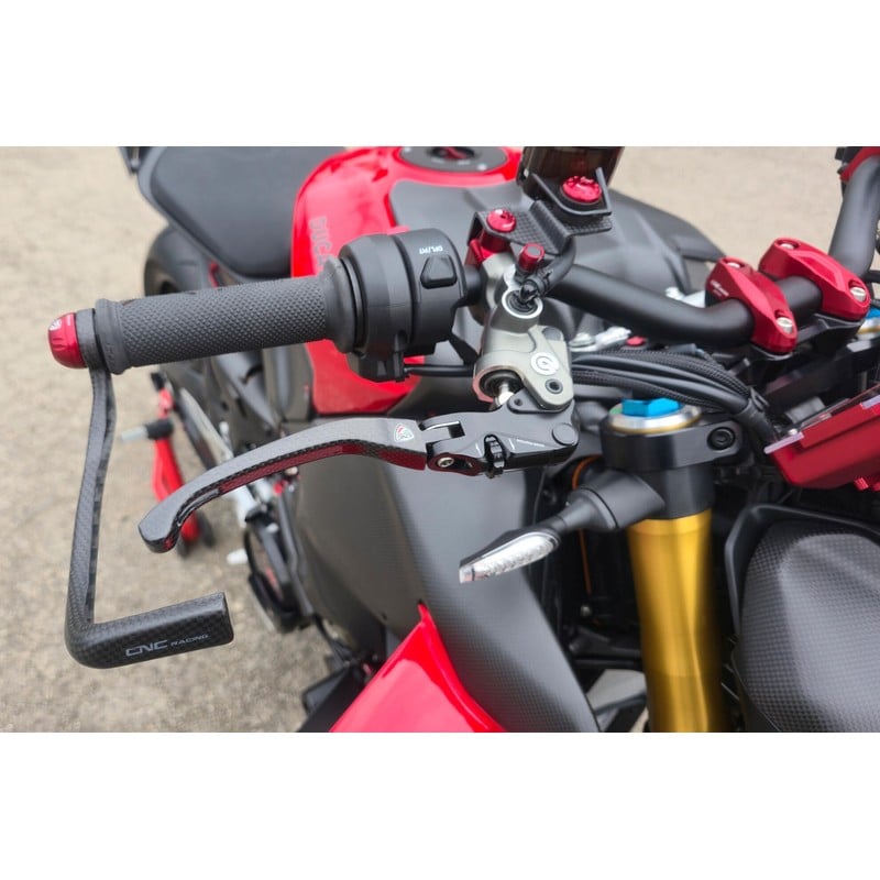 Leva freno RACE EVO Pieghevole Carbonio Lucido Per Pompe Freno Brembo Semi Radiali Moto Guzzi CNC Racing LBV04_K