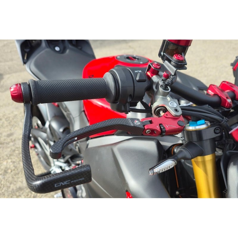 Leva freno RACE EVO Pieghevole Carbonio Opaco per pompe freno Brembo semi radiali Moto Guzzi CNC Racing LBV04_Y