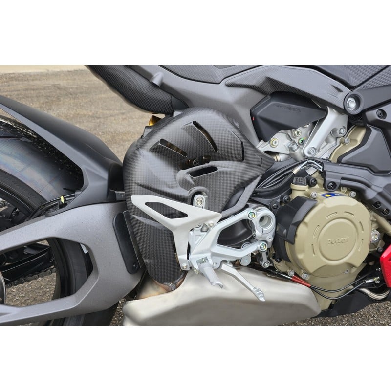 ZA429 Race Carbon Fiber Exhaust Manifold Heat Shield for Panigale and Ducati Streetfighter V4 S 2025