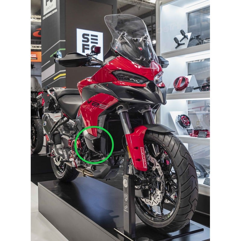 ZA385 Lower Winglets kit in carbon for Ducati Multistrada V2 My2025 2025+ CNC Racing