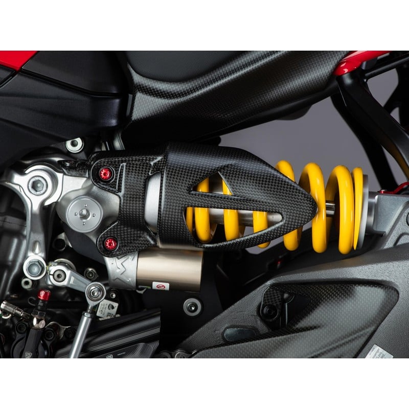 Protezione ammortizzatore posteriore in carbonio per Ducati Multistrada V2 My2025 2025+ CNC Racing