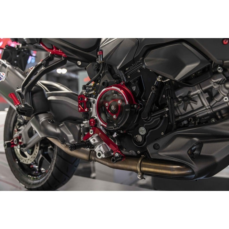 ZA392 Exhaust pipe heat guard in carbon for Ducati Multistrada V2 My2025 2025+ CNC Racing