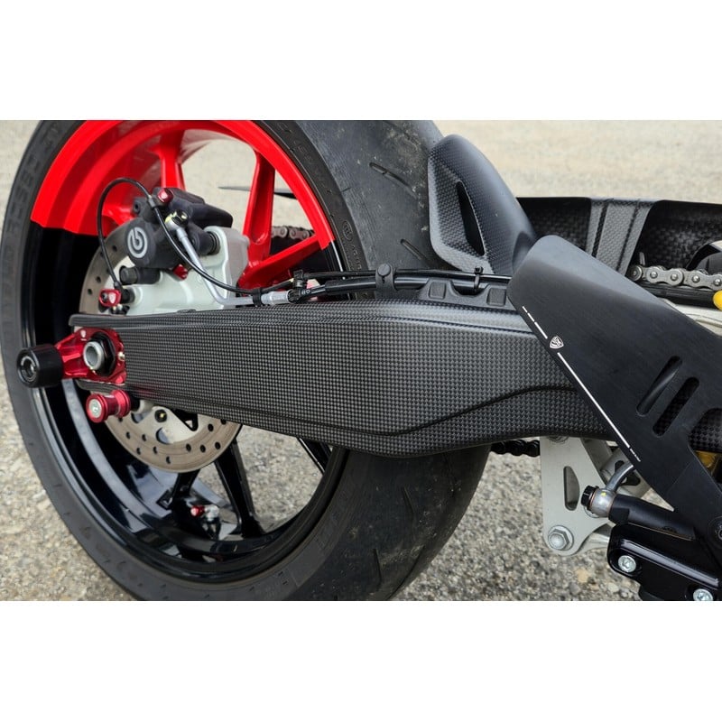 ZA283 Swingarm Cover for Carbon Ducati Hypermotard 698 Mono 2024+ CNC Racing