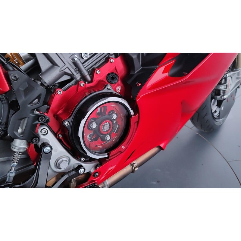 CA511 Clear clutch cover Multistrada Panigale Streetfighter Ducati Hypermotard V2 Sp 2026+ CNC Racin