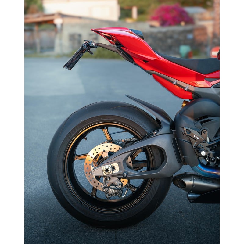 Porta targa in carbonio Panigale regolabile leggero e plug & play Ducati Streetfighter V4 S 2025+ CNC Racing